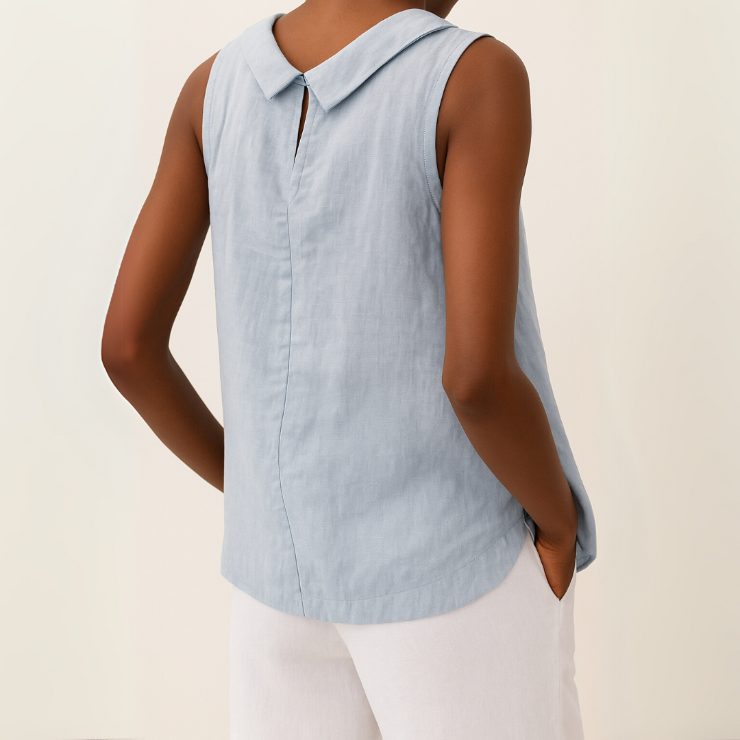 Women's Top - Casual Sleeveless Roll Collar - Harlow - product view 4