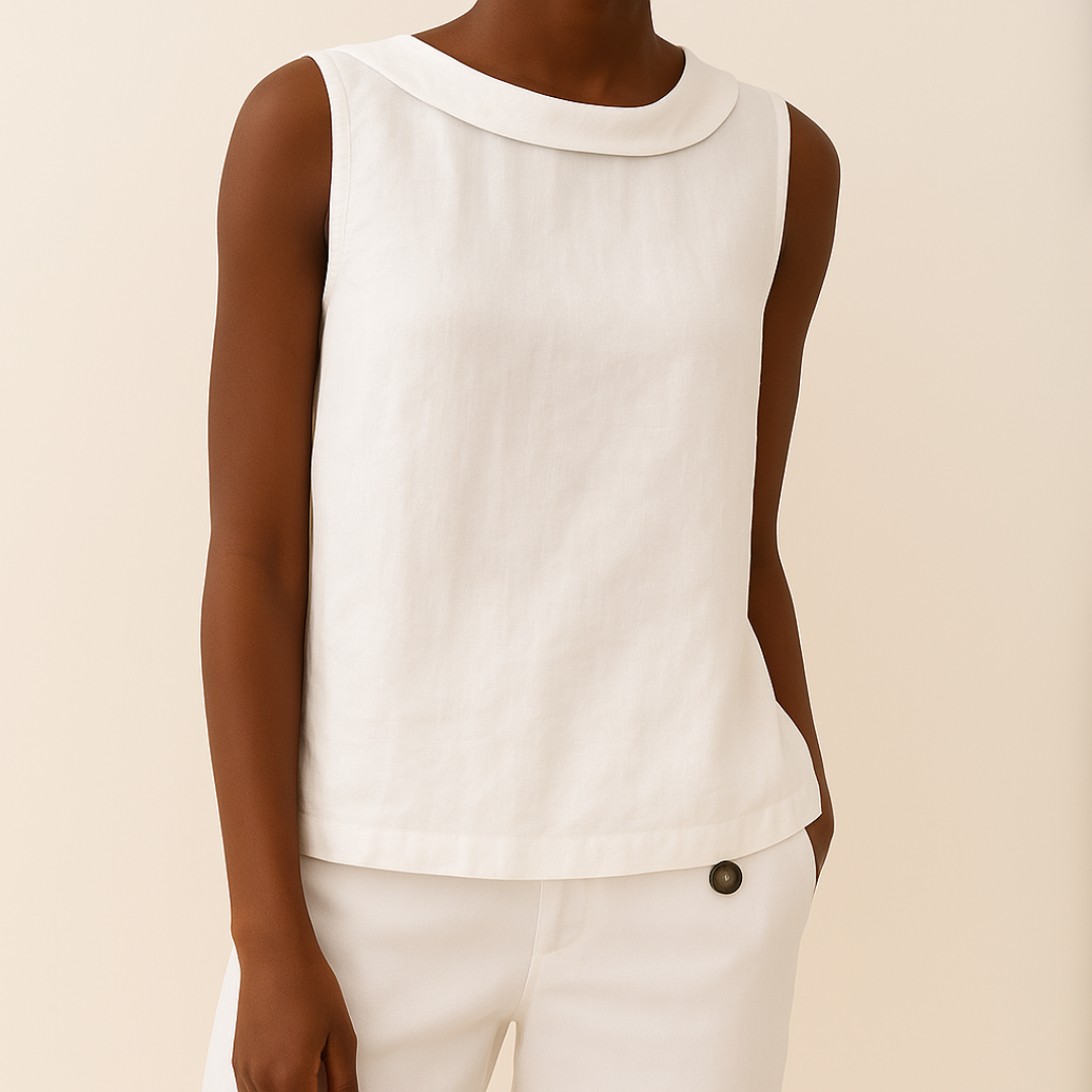 Women's Top - Casual Sleeveless Roll Collar - Harlow - product view 6