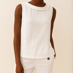 Women's Top - Casual Sleeveless Roll Collar - Harlow - product view 6