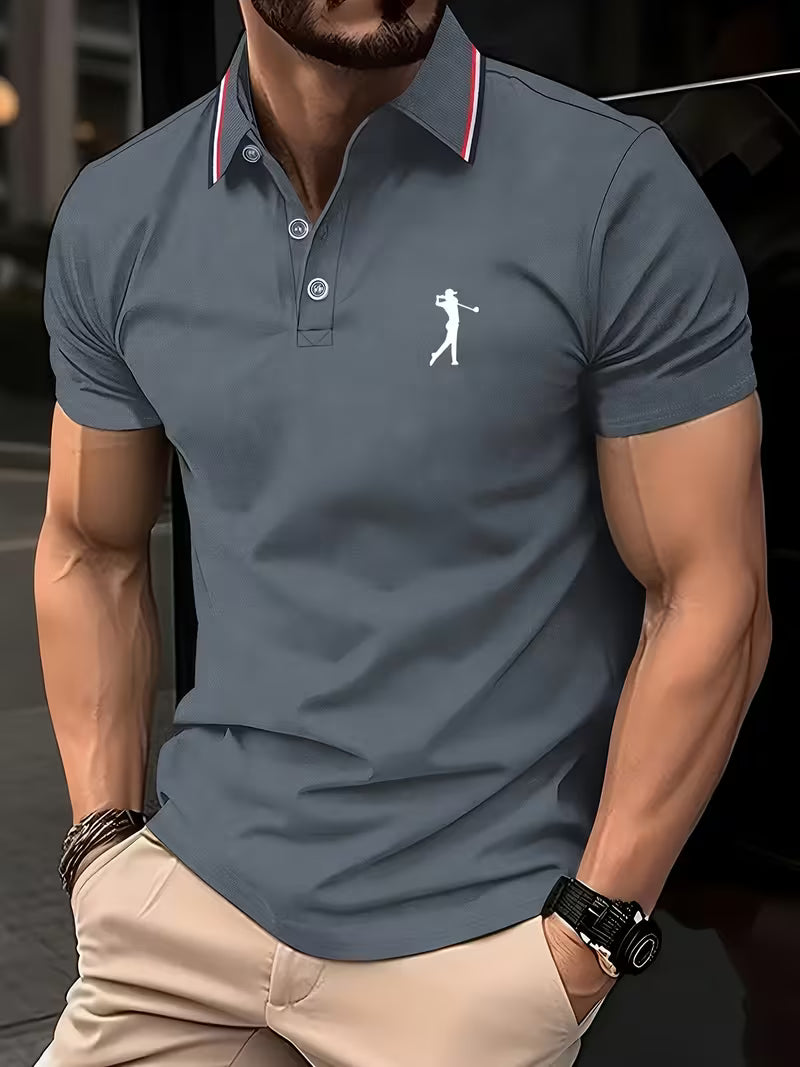 Men's Shirt - Casual Short-Sleeve Golf Printed - Arnold - product view 6