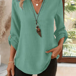 Women's Blouse - V-Neck - Corinne - product view 20