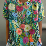 Women's Shirt - Casual Watercolor Floral - Daisy - product view 1