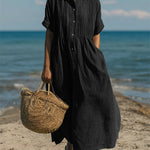 Women's Dress - Casual Button Mid Sleeve - Fionna - product view 9