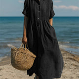 Women's Dress - Casual Button Mid Sleeve - Fionna - product view 9