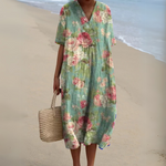 Women's Dress - Floral V-Neck - Stella - product view 7