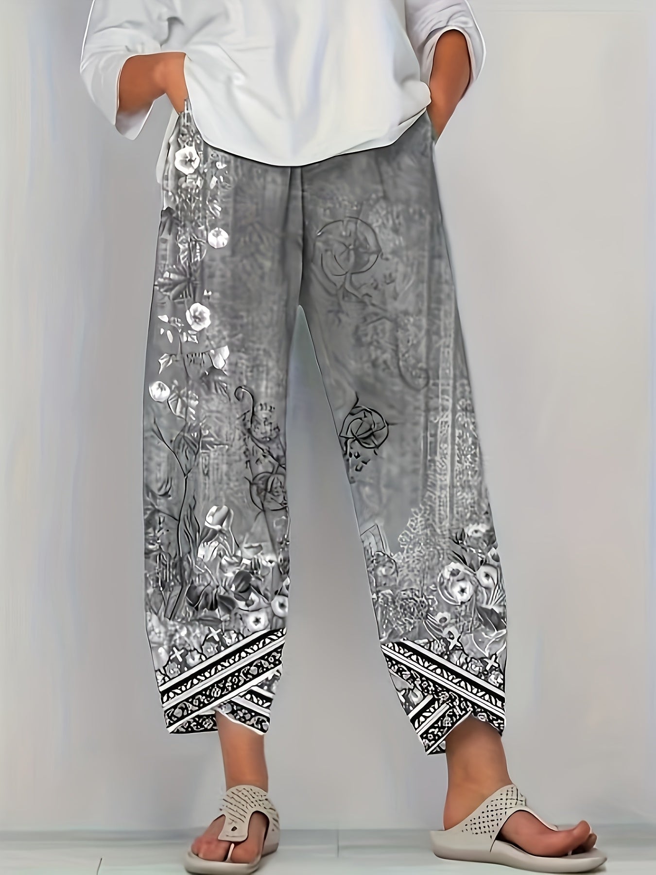 Women's Trousers - Botanical Cropped - Meredith - product view 1