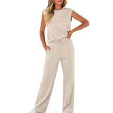 Women's Two-Piece Set - Casual Summer Soft Lounge Set - Emery - product view 9