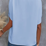 Women's Blouse - Draped V-Neck - Nicole - product view 8