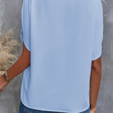 Women's Blouse - Draped V-Neck - Nicole - product view 8
