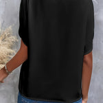 Women's Blouse - Draped V-Neck - Nicole - product view 6