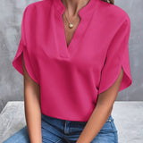 Women's Blouse - Draped V-Neck - Nicole - product view 14