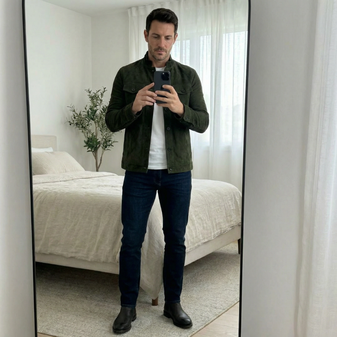 Men's Jacket - Pocket Suede - Jacob - product view 7