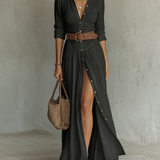 Women's Dress - Long Sleeve Collared - Allysia - product view 4