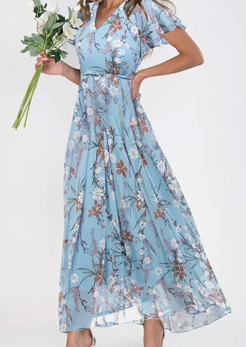 Women's Dress - Floral Short Sleeve - Lilia - product view 3