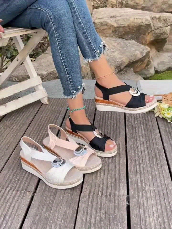 Women's Sandals - Braided Rope Platform - Aria - product view 4