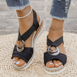 Women's Sandals - Braided Rope Platform - Aria - product view 2