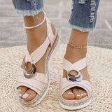 Women's Sandals - Braided Rope Platform - Aria - product view 3