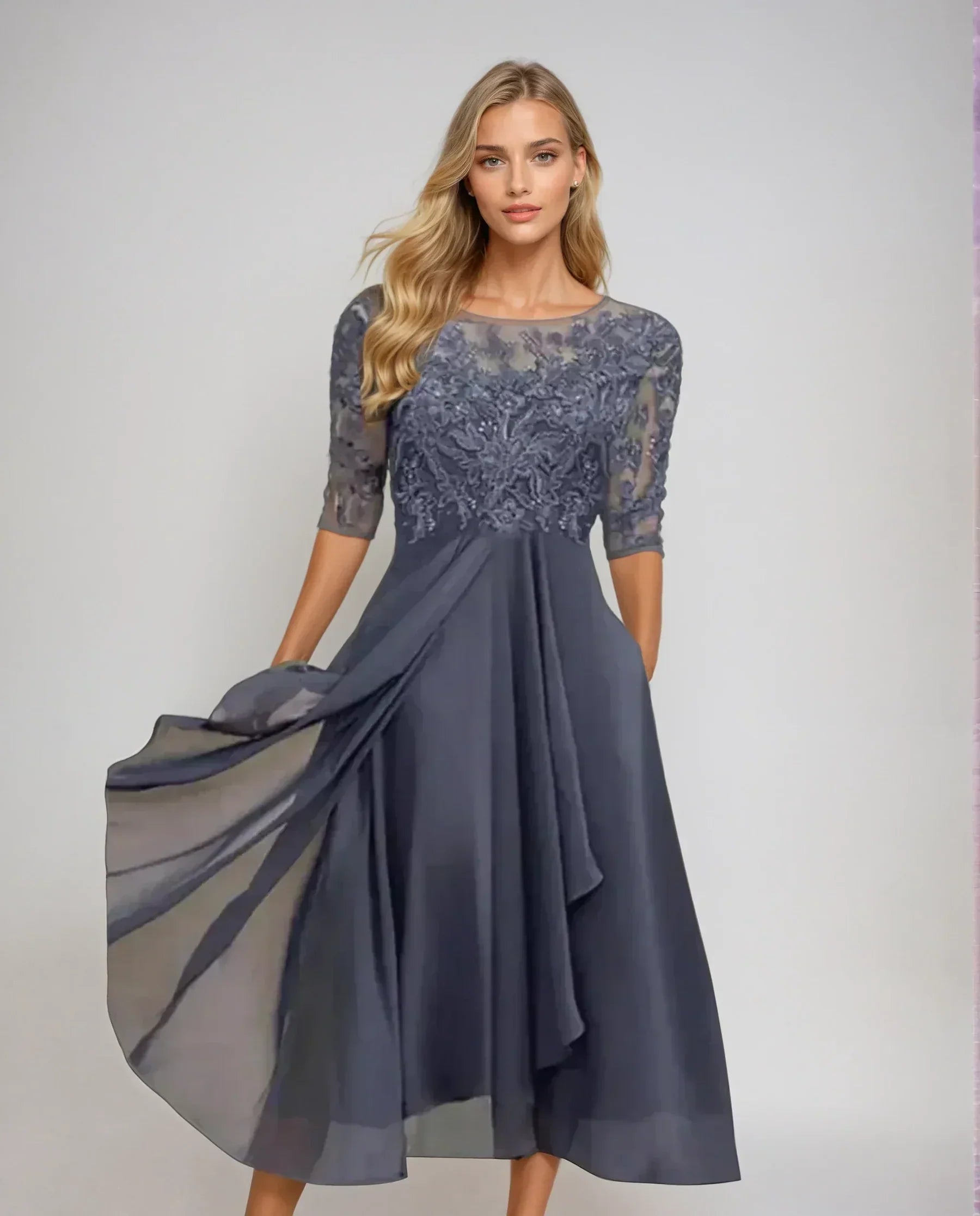Women's Midi Dress - Lace - Adelaide - product view 3