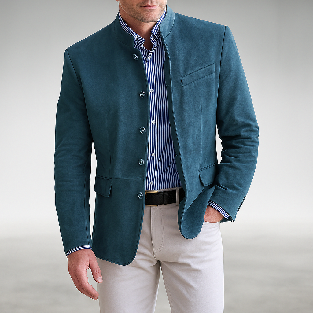 Men's Cardigan - Casual Modern Button - Adrian - product view 4