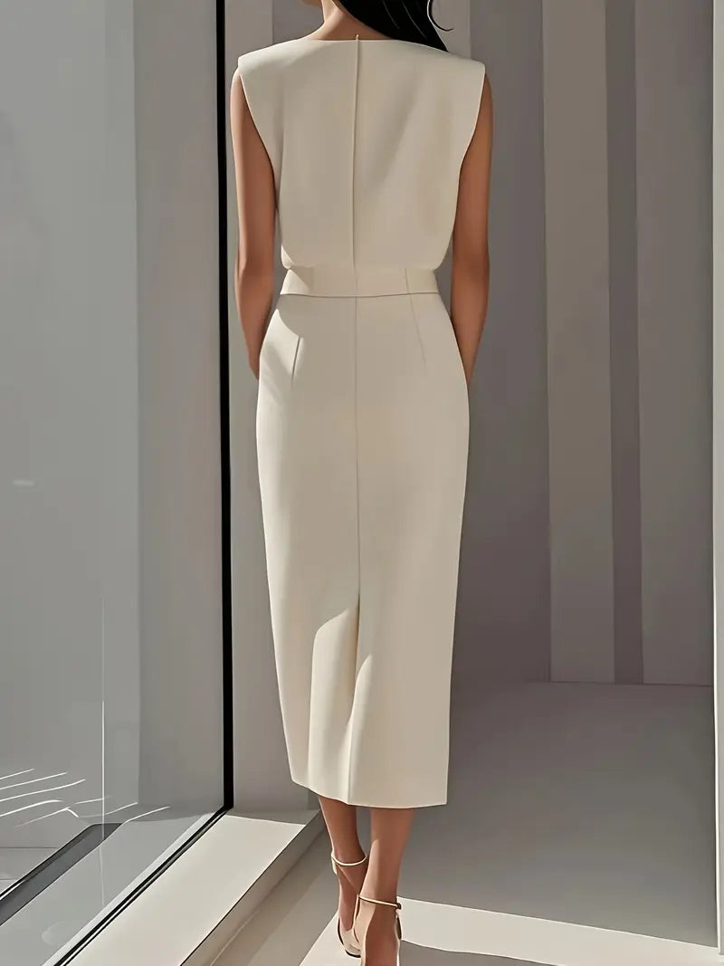 Women's Midi Dress - with Side Slit - Dalia - product view 2