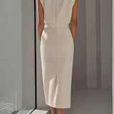 Women's Midi Dress - with Side Slit - Dalia - product view 2