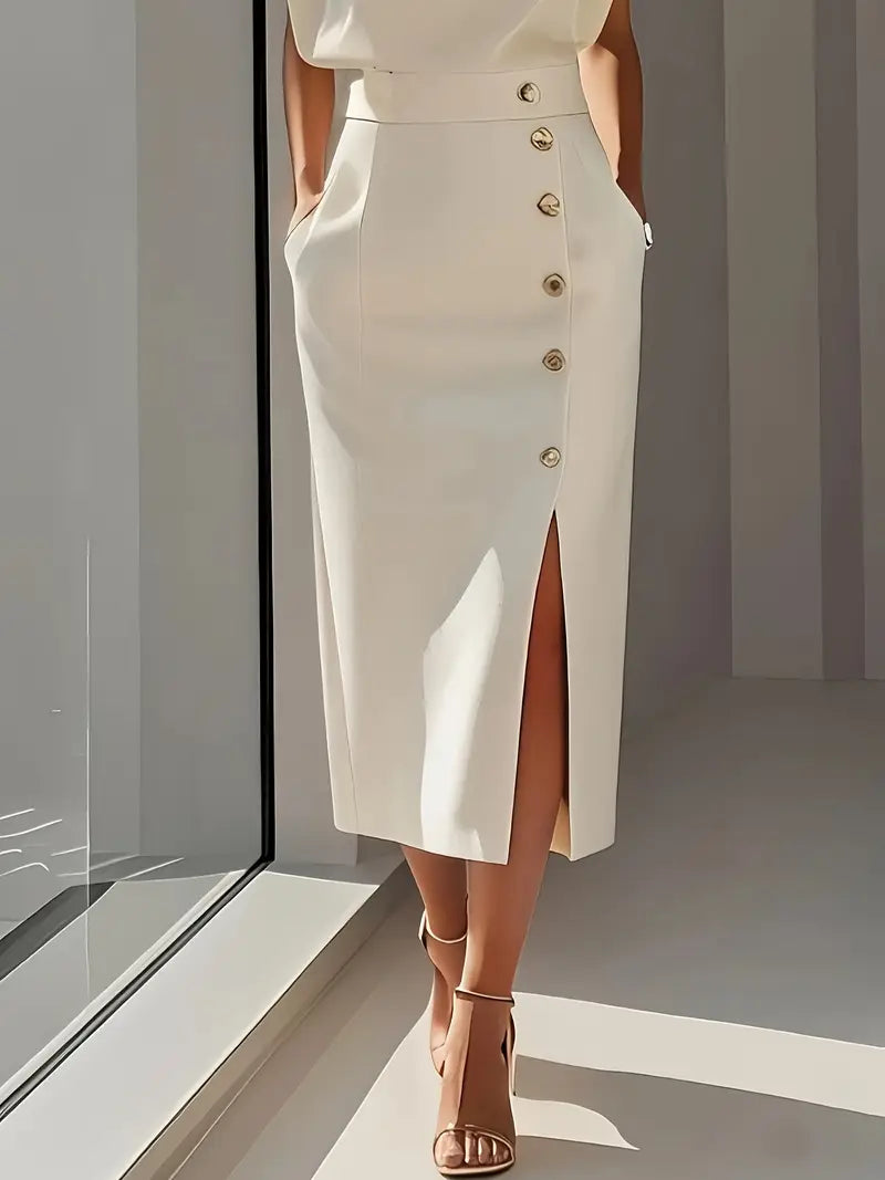 Women's Midi Dress - with Side Slit - Dalia - product view 3