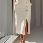 Women's Midi Dress - with Side Slit - Dalia - product view 3
