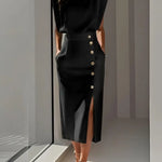 Women's Midi Dress - with Side Slit - Dalia - product view 6
