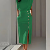 Women's Midi Dress - with Side Slit - Dalia - product view 7
