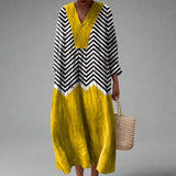 Women's Dress - Geometric V-Neck - Amillia - product view 1