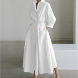 Women's Maxi Dress - Front Wrap Collared - Alora - product view 14