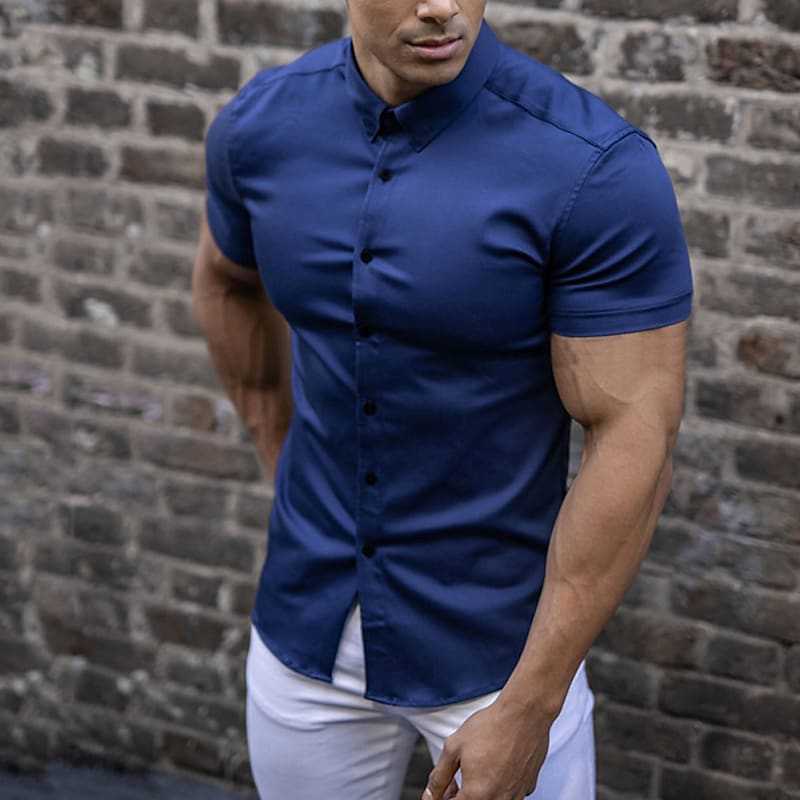 Men's Shirt - Slim Fit Short Sleeve - Blake - product view 5