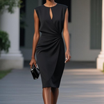 Women's Midi Dress - Graceful Flowing - Laurena - product view 7