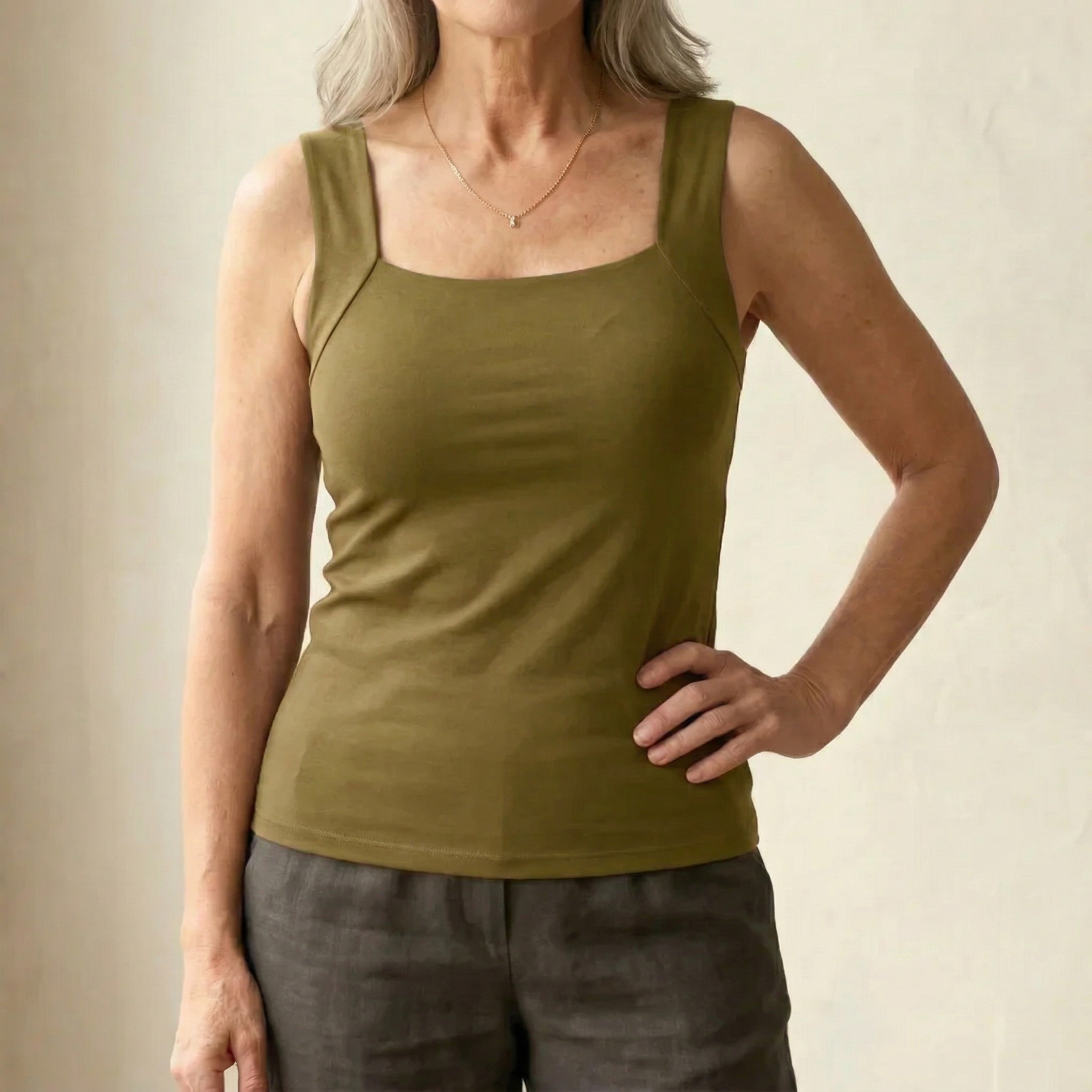 Women's Top - Built In Bra Tanktop - Roxanne - product view 14