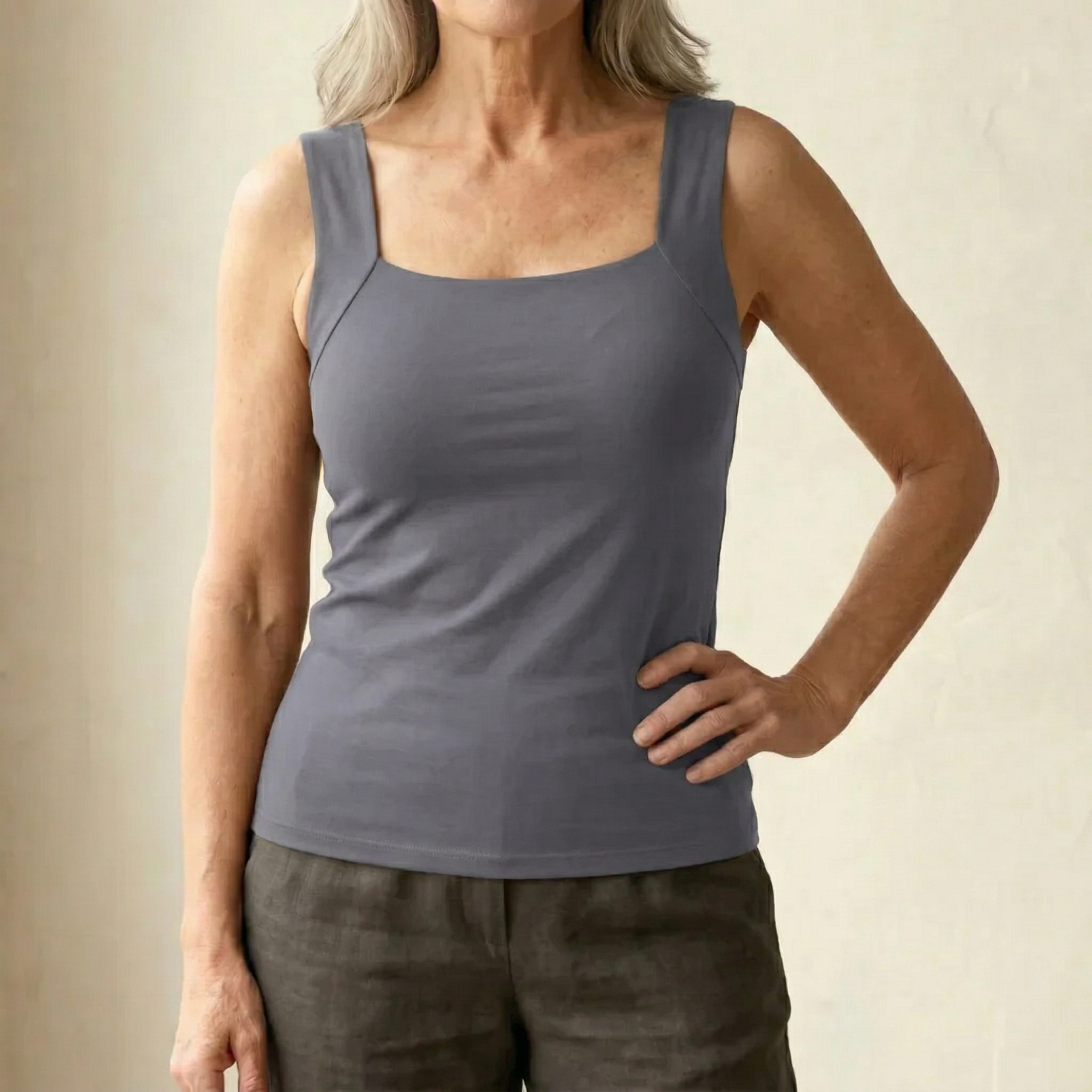 Women's Top - Built In Bra Tanktop - Roxanne - product view 15