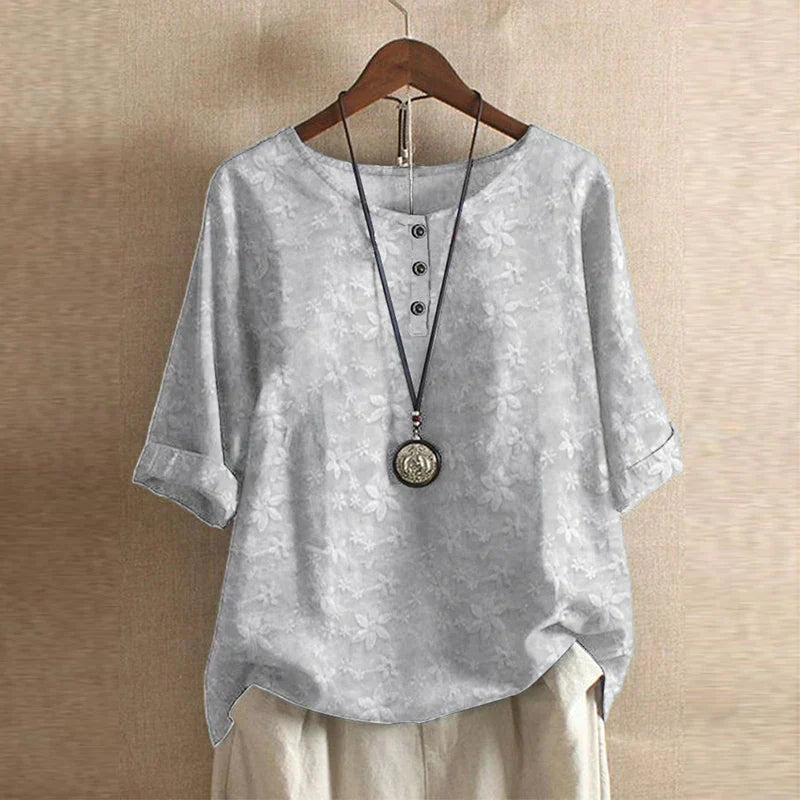 Women's Blouse - Casual Retro-Inspired - Raina - product view 6