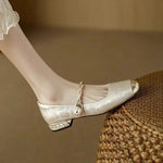 Women's Shoes - Vintage Braided Pearl Strap - Camille - product view 9