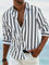 Men's Shirt - Striped Relaxed-Fit Casual - Bennett - product view 2