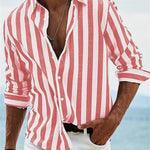 Men's Shirt - Striped Relaxed-Fit Casual - Bennett - product view 3