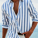 Men's Shirt - Striped Relaxed-Fit Casual - Bennett - product view 1