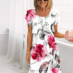 Women's Dress - Floral Tiered Chiffon - Rosie - product view 4