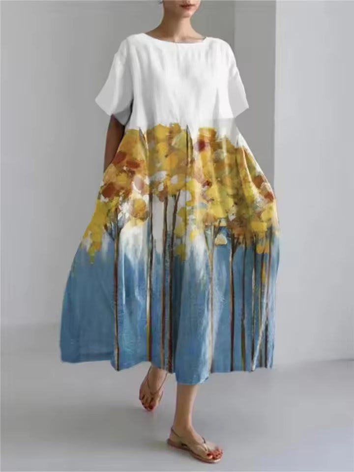Women's Dress - Loose Round Neck - Amanda - product view 2