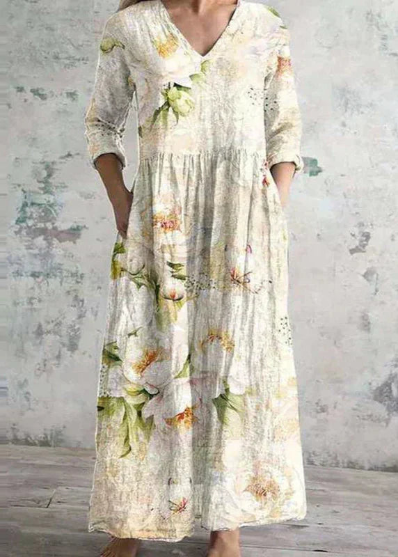 Women's Dress - Light & Floral - Elara - product view 4