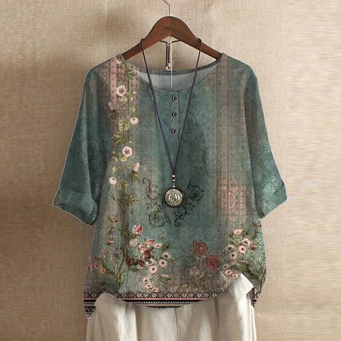 Women's Blouse - Casual Retro-Inspired - Raina - product view 1