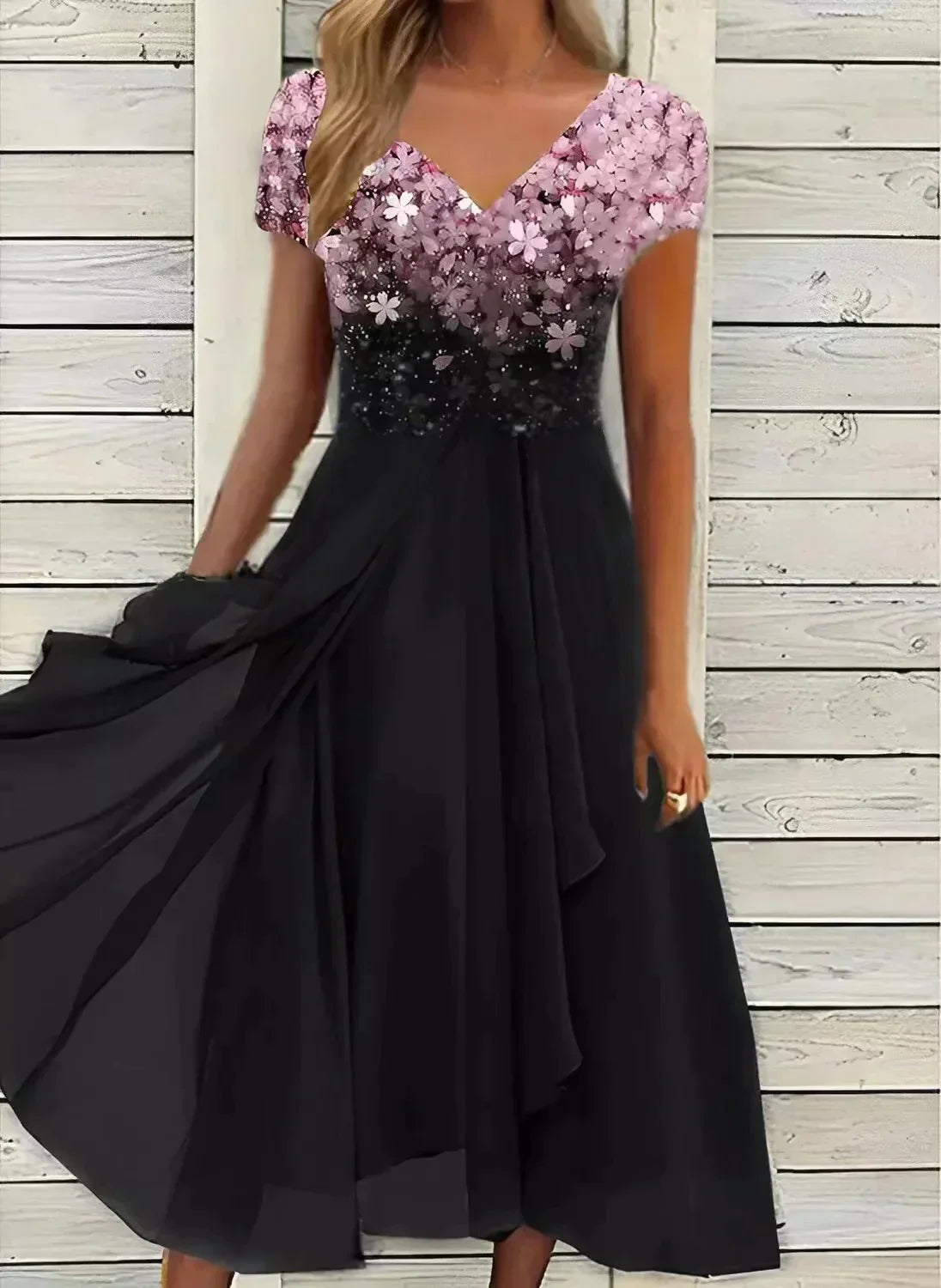 Women's Dress - Floral Wedding Evening - Ariella - product view 2