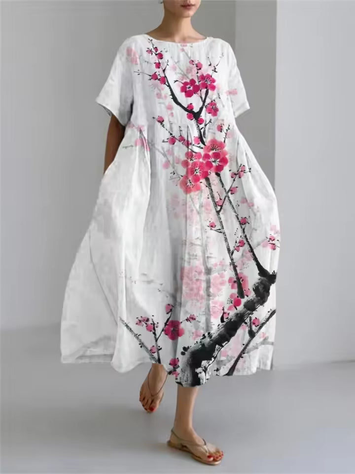 Women's Dress - Loose Round Neck - Amanda - product view 4