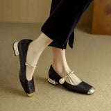 Women's Shoes - Vintage Braided Pearl Strap - Camille - product view 6