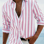 Men's Shirt - Striped Relaxed-Fit Casual - Bennett - product view 4