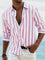 Men's Shirt - Striped Relaxed-Fit Casual - Bennett - product view 4