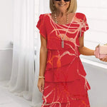 Women's Dress - Floral Tiered Chiffon - Rosie - product view 14